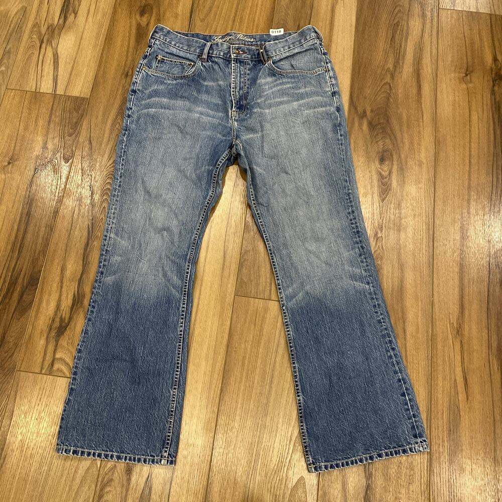 38/32 Indigo Palms Bootcut 100-PERCENT Cotton Denim Men's Blue Jeans